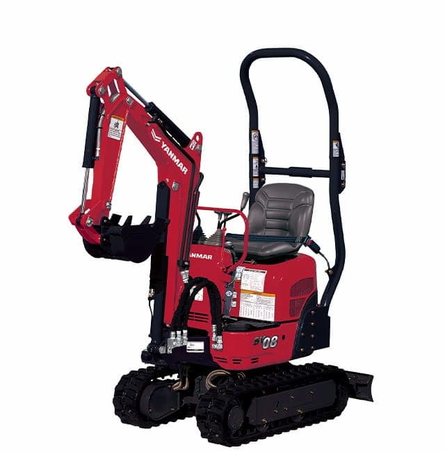 2,000 LBS MINI EXCAVATOR, OPEN ROPS.